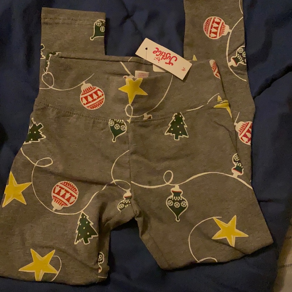 NWT justice size 7 holiday leggings